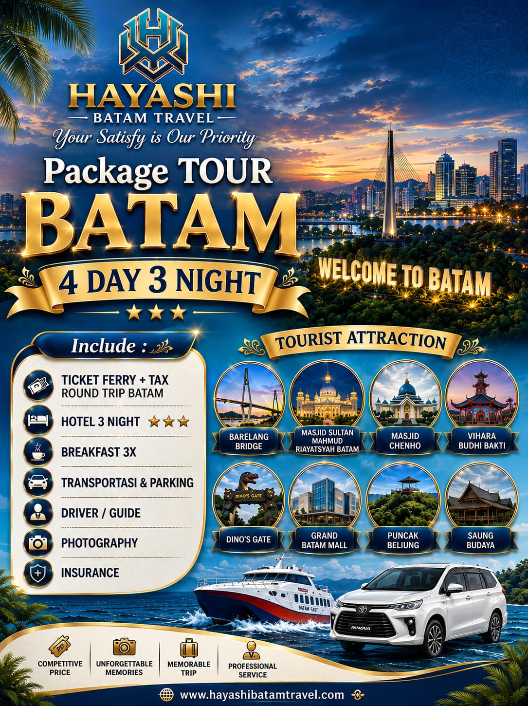 Private Trip Batam 4D3N - 4 Pax