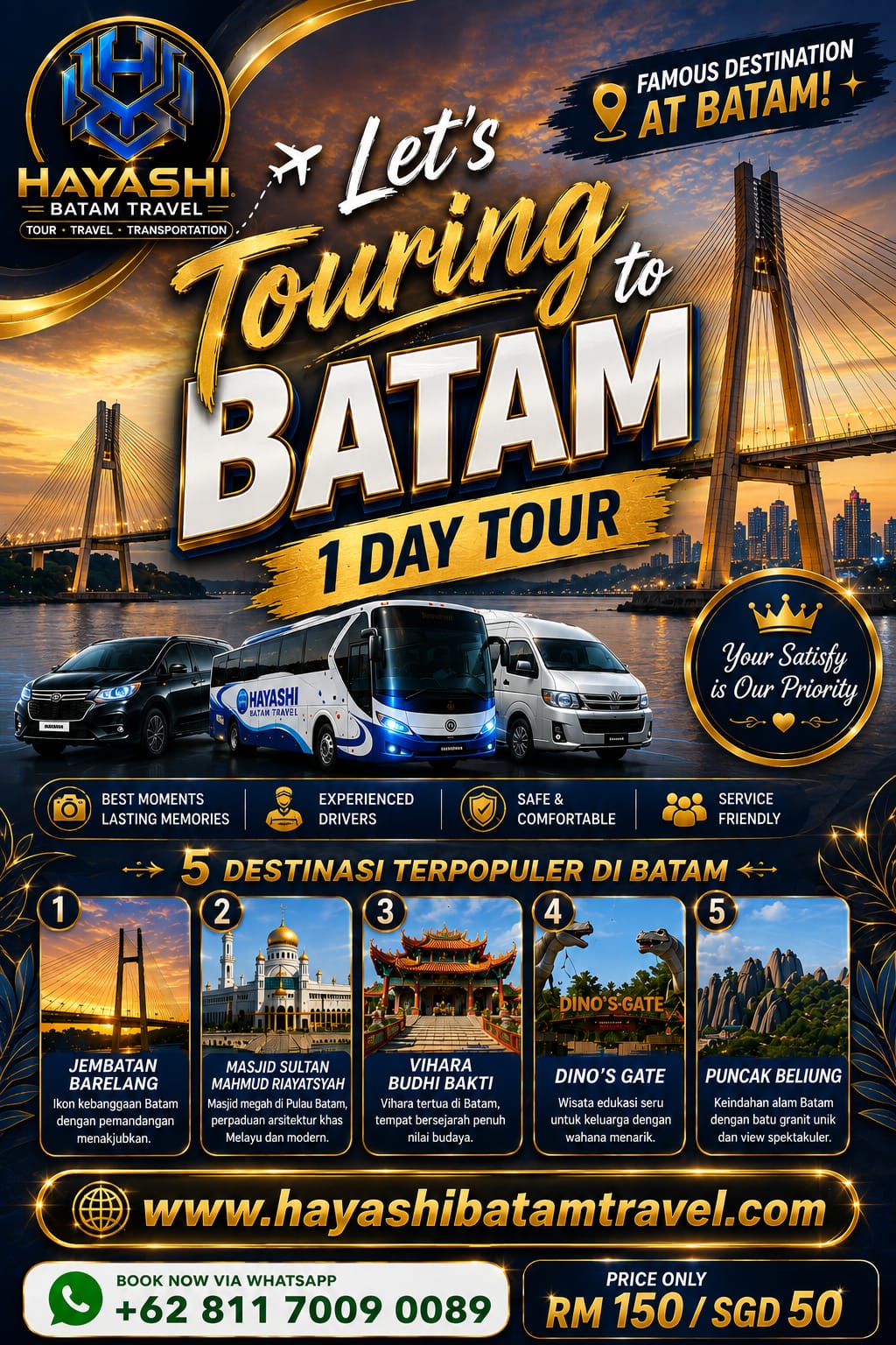 Private Trip Batam 1 Day Tour  - 4 Pax