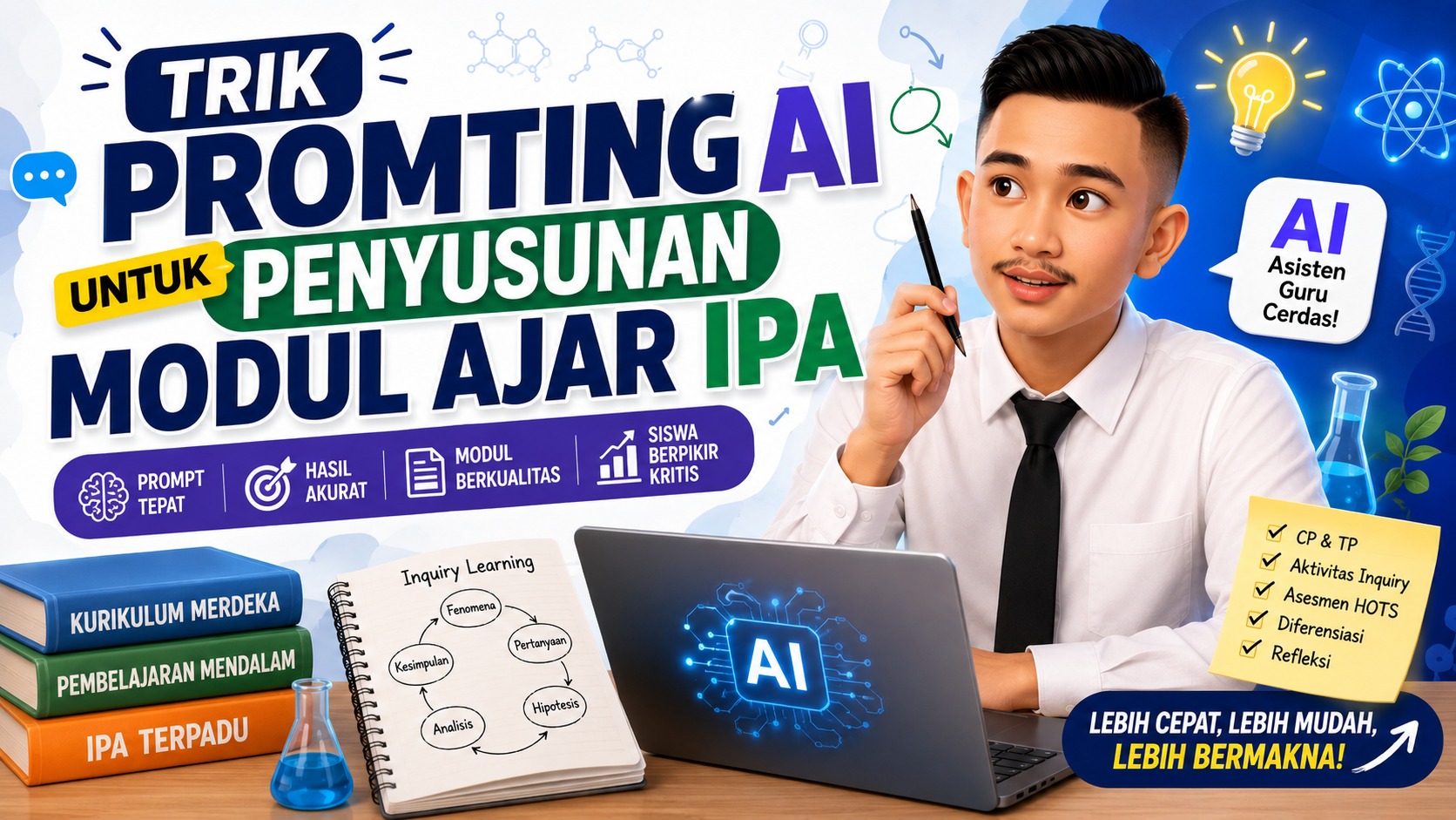 Trik Prompting AI untuk Penyusunan Modul Ajar IPA: Dari Prompt Sederhana Menjadi Perangkat Pembelajaran Berkualitas
