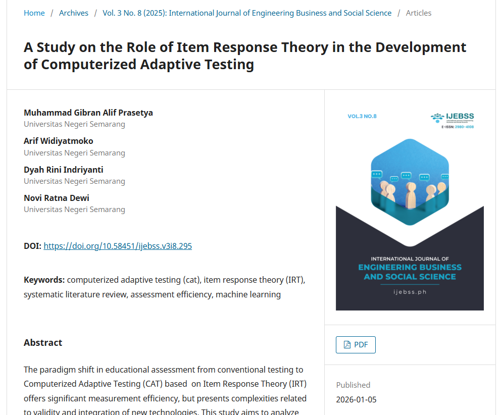 A Study on the Role of Item Response Theory in the Development of Computerized Adaptive Testing