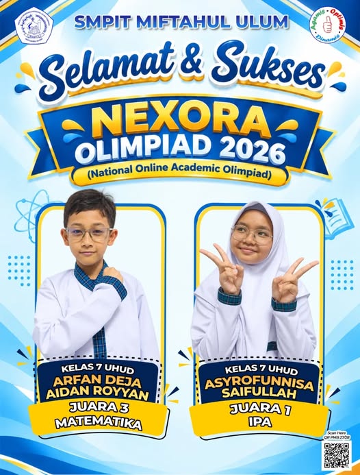 Juara 1 IPA dan Juara 3 Matematika di NEXORA OLIMPIAD 2026!