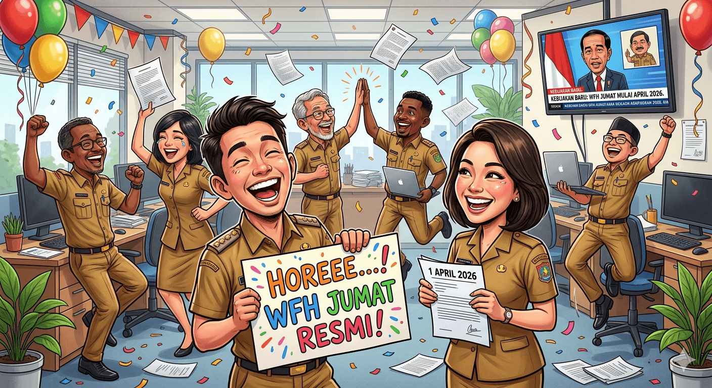 Krisis Minyak Global, Pemerintah Resmikan WFH Setiap Jumat bagi ASN