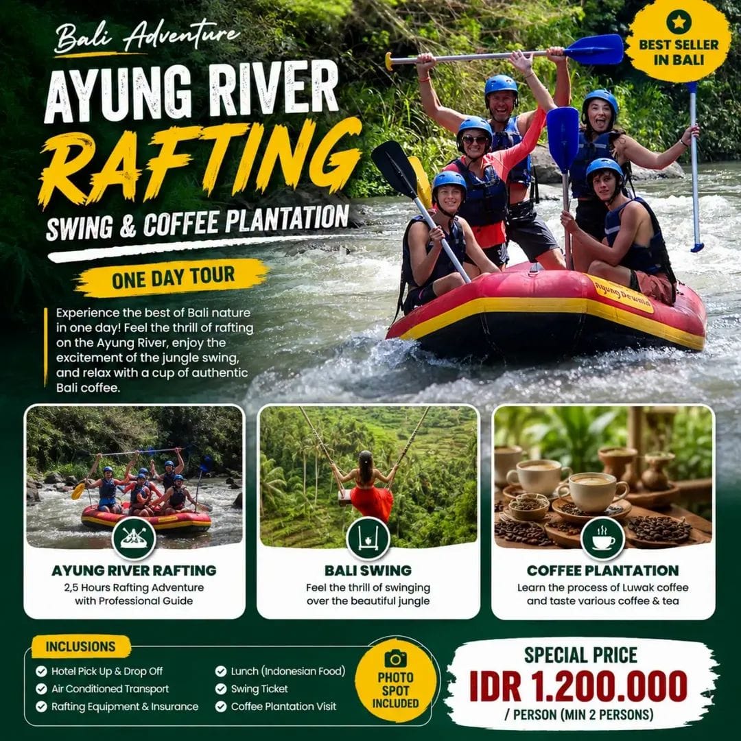 Best Ayung River Rafting in Bali